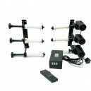 3 roller motorized backdrop support system