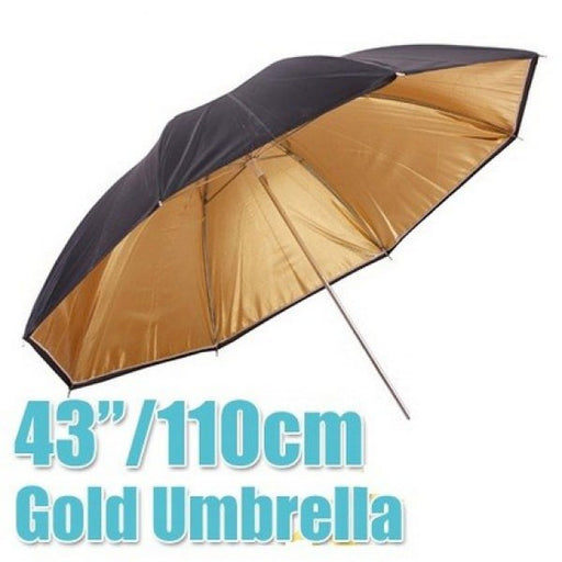 Black Gold Reflector 43 inch Umbrella - Broadcast Lighting