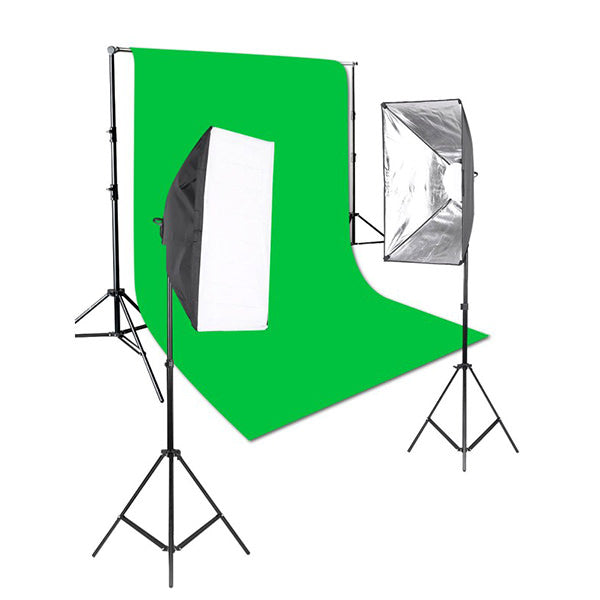 Arklite LED Enthusiast Lighting & Backdrop kit (Green) - Broadcast Lighting
