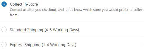 Shipping Options