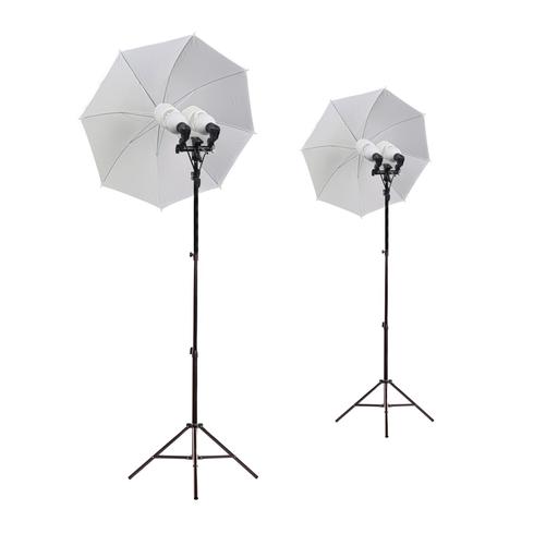 2pcs Spiral 2 x 105 Watt Lights with Translucent Umbrellas