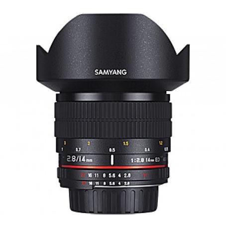 Samyang 14mm F2.8 ED AS IF UMC Wide Angle Lens AE Chip for Canon - Broadcast Lighting